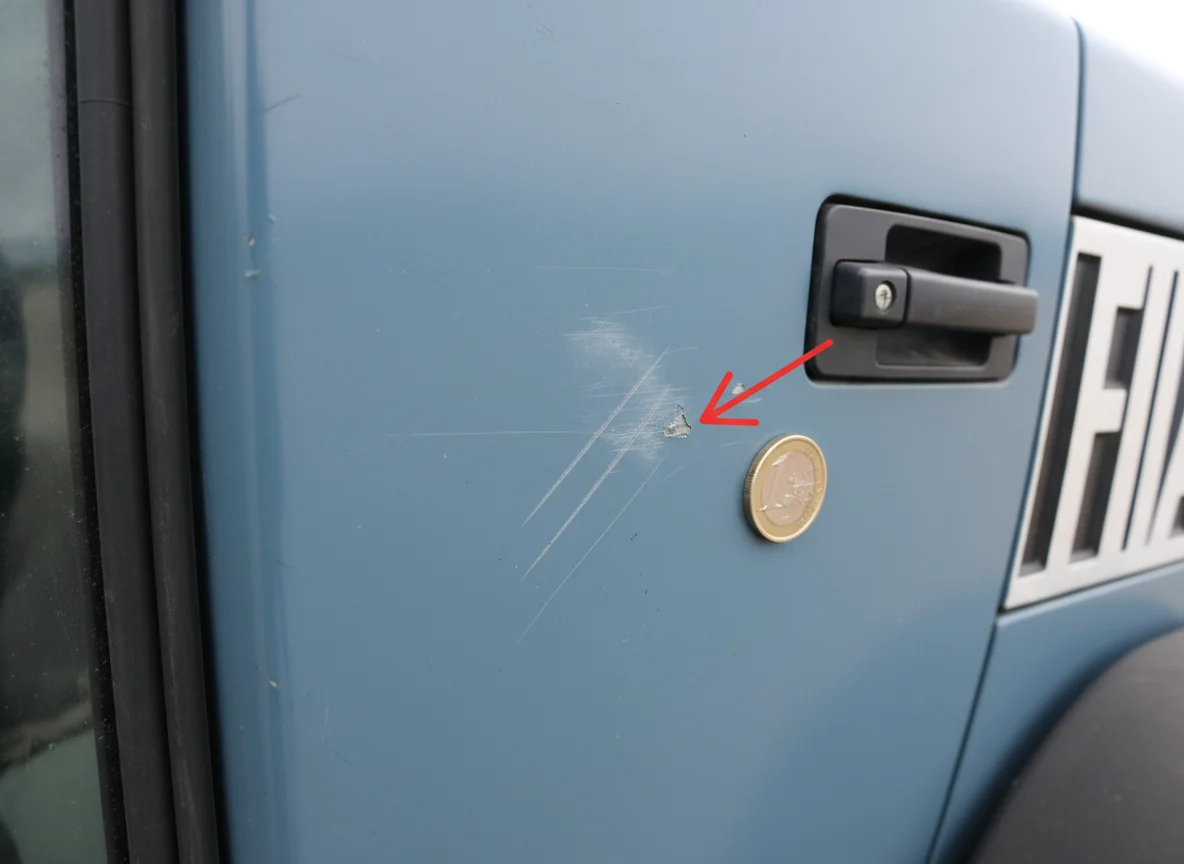 Dettaglio vernice e graffi